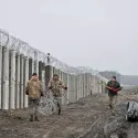 Egoza razor wire on a concrete fence