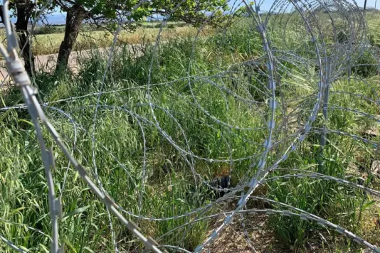 Razor wire in Cyprus