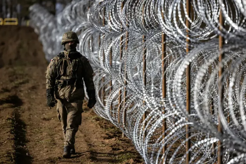 Fence and razor wire